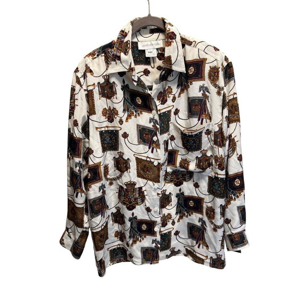 Vintage Jones of New York Silk Blouse Size 8
